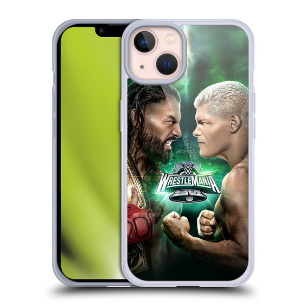 WWE Wrestlemania 40 Roman Vs Cody Soft Gel Case for Apple iPhone 13