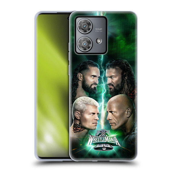 WWE Wrestlemania 40 Key Art Poster Soft Gel Case for Motorola Edge 40 Neo 5G