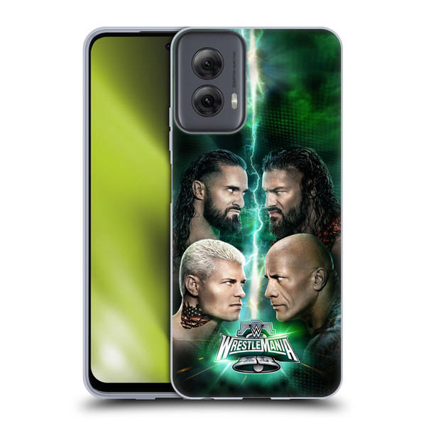 WWE Wrestlemania 40 Key Art Poster Soft Gel Case for Motorola Moto G Power (2024)
