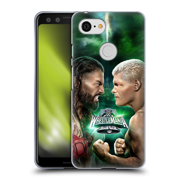 WWE Wrestlemania 40 Roman Vs Cody Soft Gel Case for Google Pixel 3
