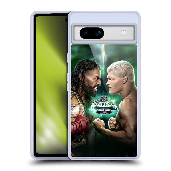 WWE Wrestlemania 40 Roman Vs Cody Soft Gel Case for Google Pixel 7a