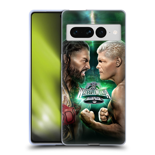 WWE Wrestlemania 40 Roman Vs Cody Soft Gel Case for Google Pixel 7 Pro