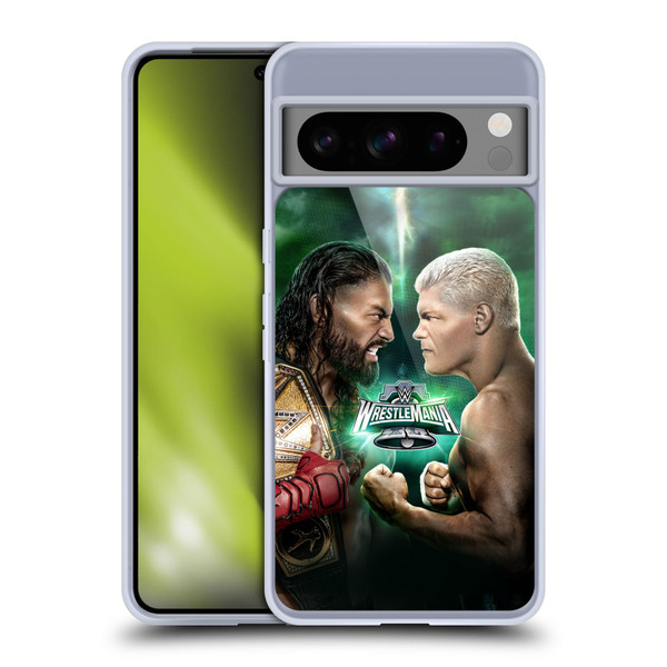 WWE Wrestlemania 40 Roman Vs Cody Soft Gel Case for Google Pixel 8 Pro