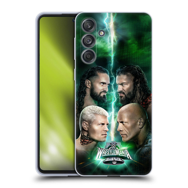 WWE Wrestlemania 40 Key Art Poster Soft Gel Case for Samsung Galaxy M55 5G