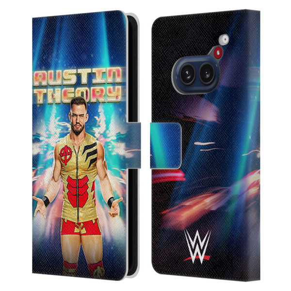 WWE Austin Theory Portrait Leather Book Wallet Case Cover For Nothing Phone (2a)