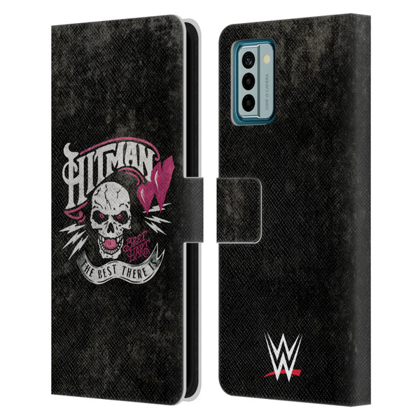 WWE Bret Hart Hitman Logo Leather Book Wallet Case Cover For Nokia G42