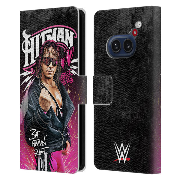 WWE Bret Hart Hitman Graphics Leather Book Wallet Case Cover For Nothing Phone (2a)
