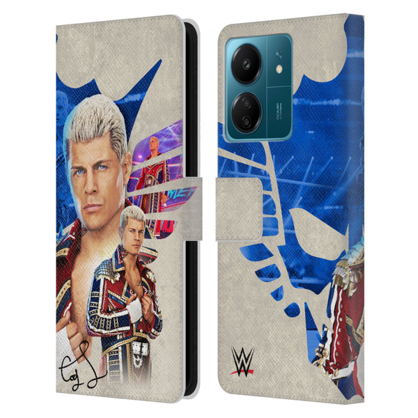WWE Cody Rhodes Superstar Graphics Leather Book Wallet Case Cover For Xiaomi Redmi 13C 4G