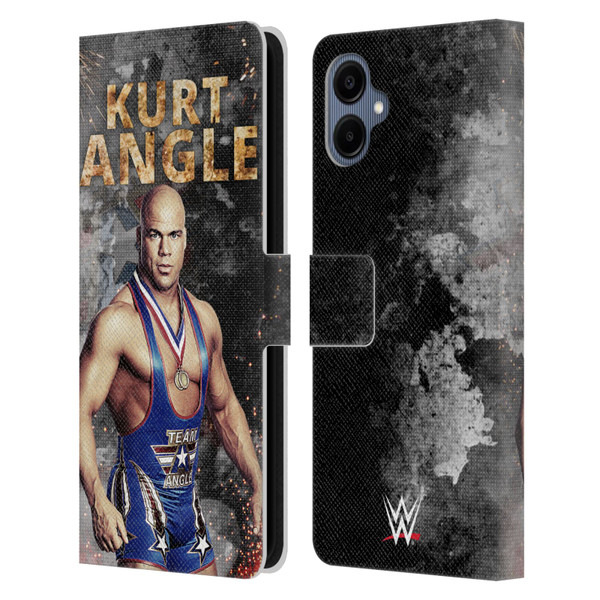 WWE Kurt Angle LED Image Leather Book Wallet Case Cover For Samsung Galaxy A06 4G