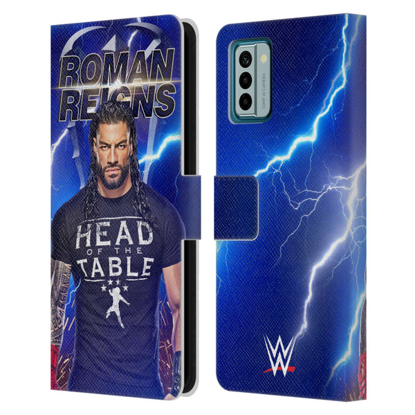 WWE Roman Reigns Lightning Leather Book Wallet Case Cover For Nokia G42