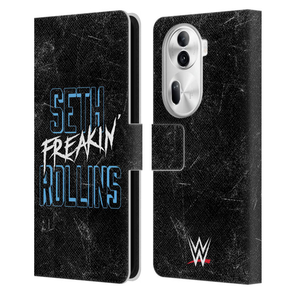 WWE Seth Rollins Logotype Leather Book Wallet Case Cover For OPPO Reno11