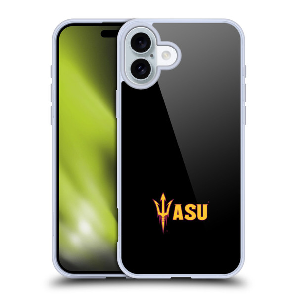 Arizona State University ASU Arizona State University Sun Devils Soft Gel Case for Apple iPhone 16 Plus
