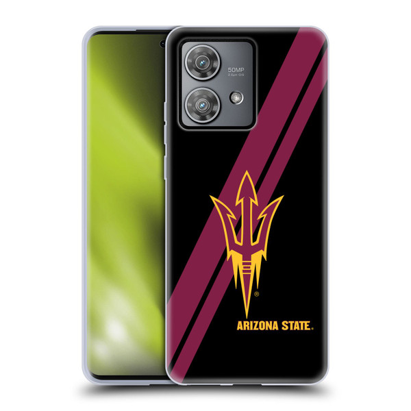 Arizona State University ASU Arizona State University Stripes Soft Gel Case for Motorola Edge 40 Neo 5G