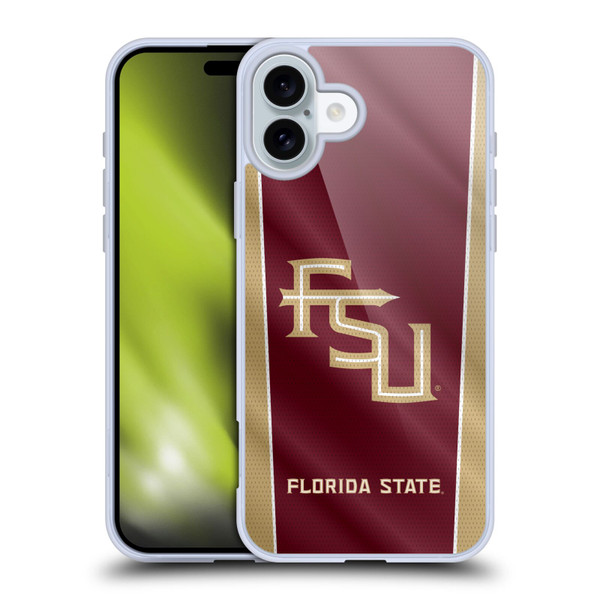 Florida State University FSU Florida State University Banner Soft Gel Case for Apple iPhone 16 Plus