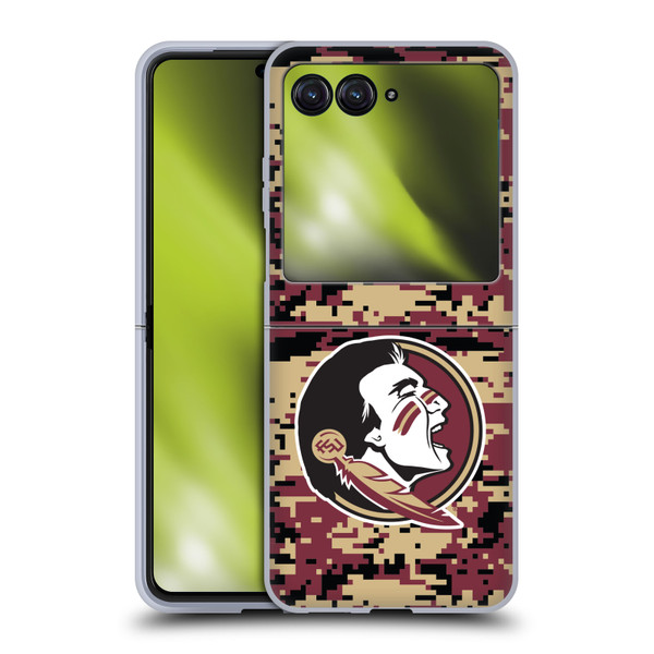 Florida State University FSU Florida State University Digital Camouflage Soft Gel Case for Motorola Razr 40 Ultra / Razr+ 2023