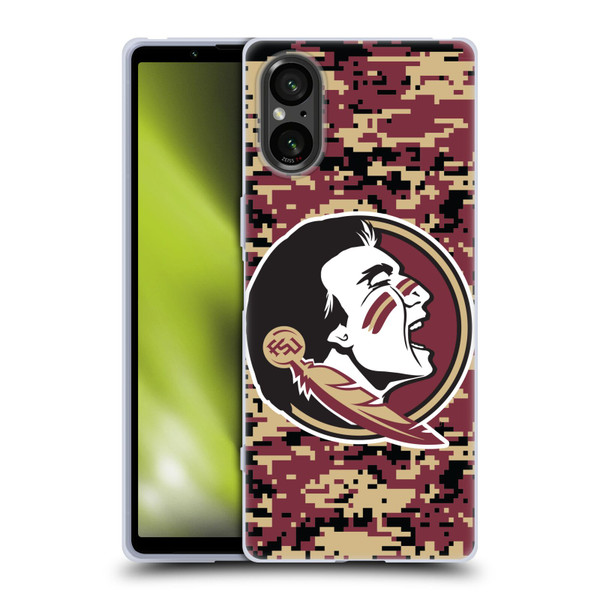Florida State University FSU Florida State University Digital Camouflage Soft Gel Case for Sony Xperia 5 V 5G