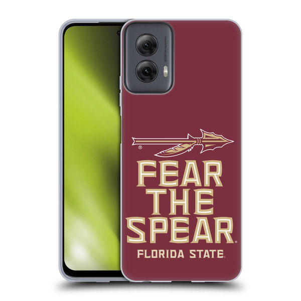 Florida State University FSU Florida State University Art Fear The Spear Soft Gel Case for Motorola Moto G Power (2024)