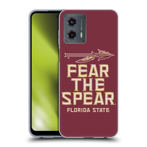 Florida State University FSU Florida State University Art Fear The Spear Soft Gel Case for Motorola Moto G (2023)
