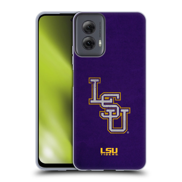 Louisiana State University LSU Louisiana State University Distressed Look Soft Gel Case for Motorola Moto G Power (2024)