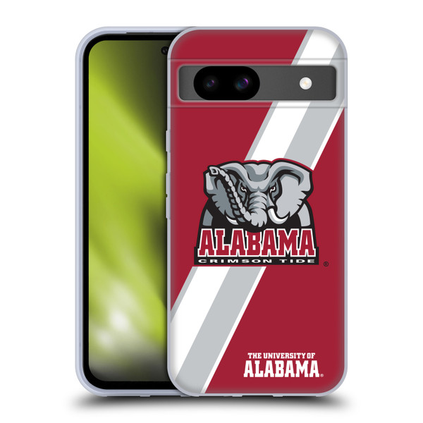 University Of Alabama UA The University Of Alabama Stripes Soft Gel Case for Google Pixel 8a