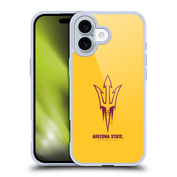Arizona State University ASU Arizona State University Plain Soft Gel Case for Apple iPhone 16
