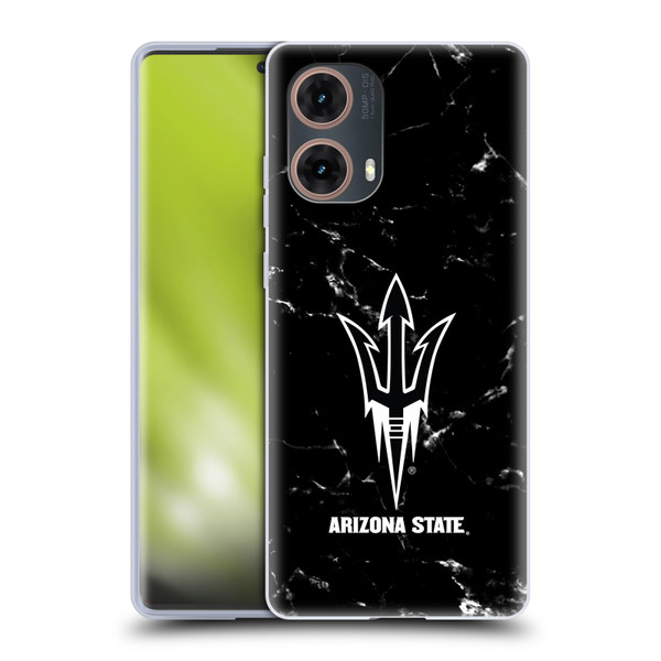 Arizona State University ASU Arizona State University Black And White Marble Soft Gel Case for Motorola Moto G85