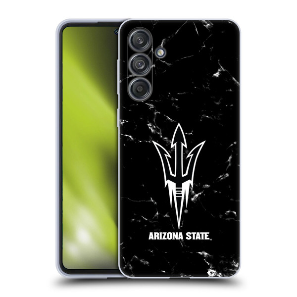 Arizona State University ASU Arizona State University Black And White Marble Soft Gel Case for Samsung Galaxy M55 5G