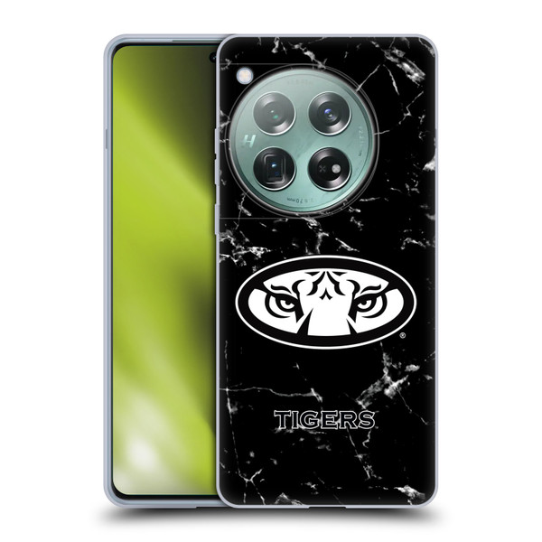 Auburn University AU Auburn University Black And White Marble Soft Gel Case for OnePlus 12