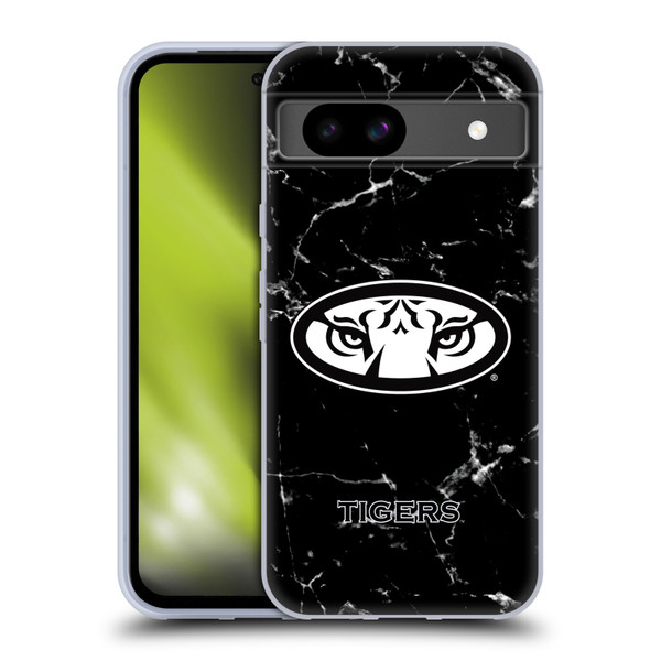 Auburn University AU Auburn University Black And White Marble Soft Gel Case for Google Pixel 8a