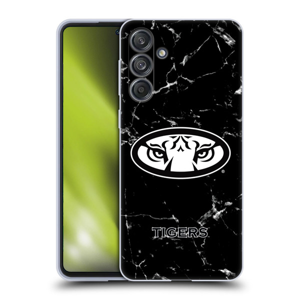 Auburn University AU Auburn University Black And White Marble Soft Gel Case for Samsung Galaxy M55 5G