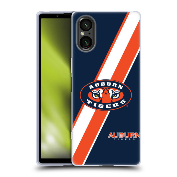 Auburn University AU Auburn University Stripes Soft Gel Case for Sony Xperia 5 V 5G