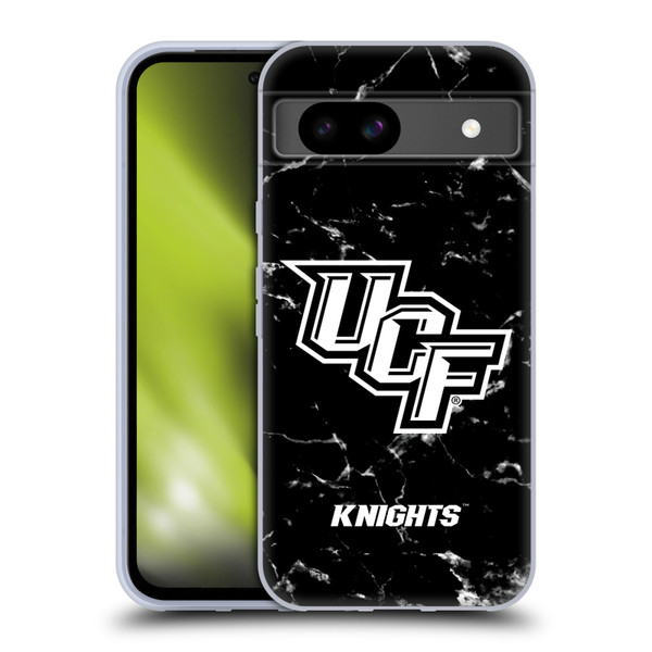 University Of Central Florida UCF University Of Central Florida Black And White Marble Soft Gel Case for Google Pixel 8a