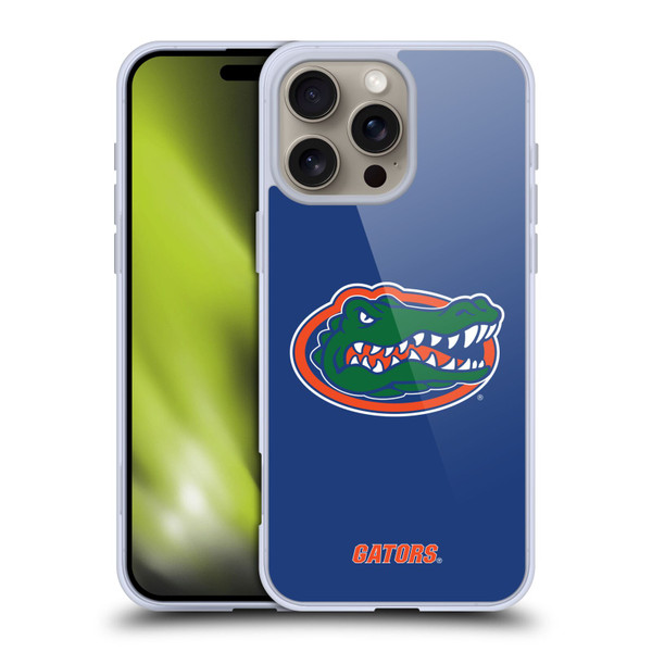 University Of Florida UF University Of Florida Plain Soft Gel Case for Apple iPhone 16 Pro Max