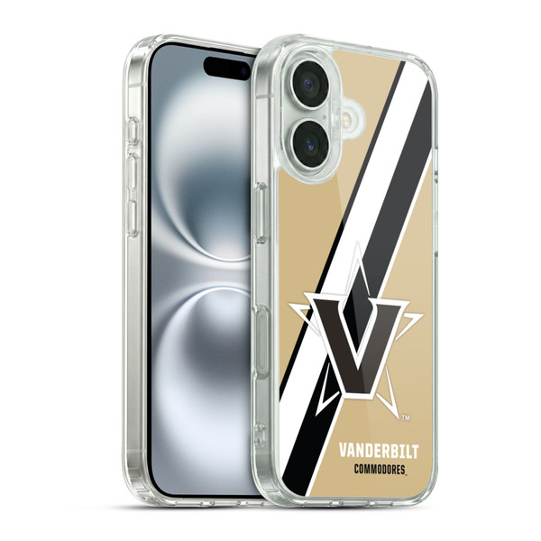Vanderbilt University Vandy Vanderbilt University Stripes Soft Gel Case for Apple iPhone 16 & MagSafe