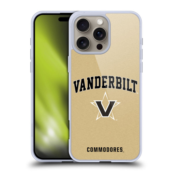Vanderbilt University Vandy Vanderbilt University Campus Logotype Soft Gel Case for Apple iPhone 16 Pro Max