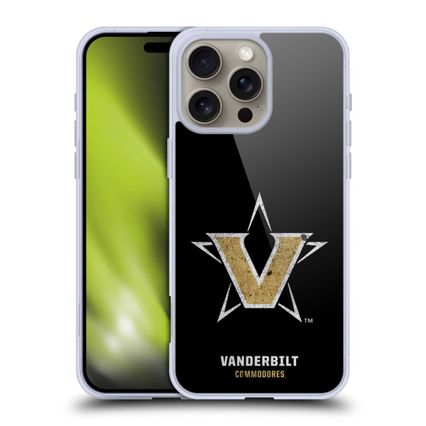 Vanderbilt University Vandy Vanderbilt University Distressed Look Soft Gel Case for Apple iPhone 16 Pro Max