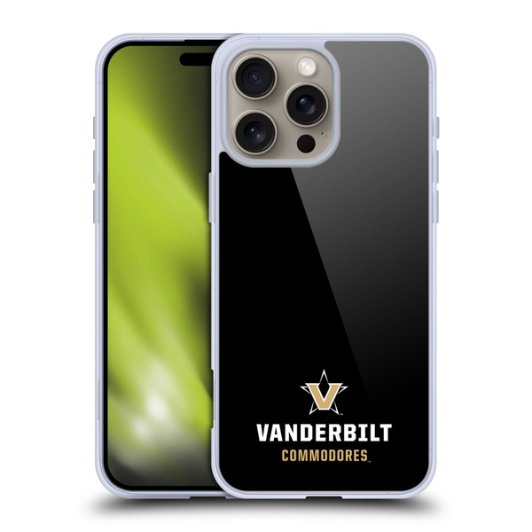 Vanderbilt University Vandy Vanderbilt University Logotype Soft Gel Case for Apple iPhone 16 Pro Max