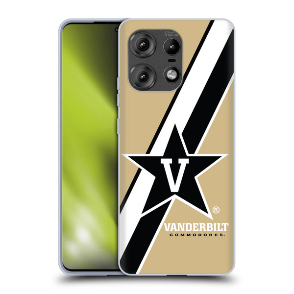 Vanderbilt University Vandy Vanderbilt University Stripes Soft Gel Case for Motorola Edge 50 Pro