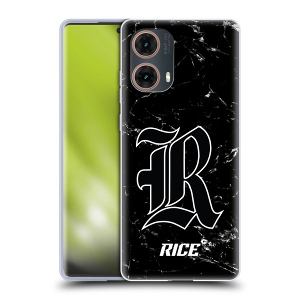 Rice University Rice University Black And White Marble Soft Gel Case for Motorola Moto G85