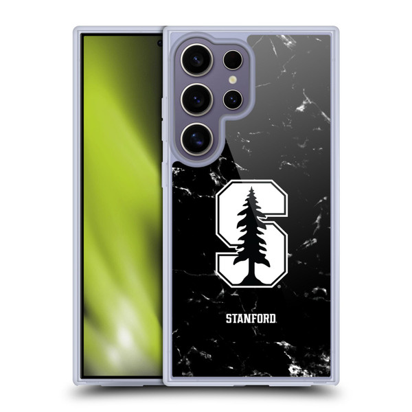 Stanford University The Farm Stanford University Black And White Marble Soft Gel Case for Samsung Galaxy S25 Ultra