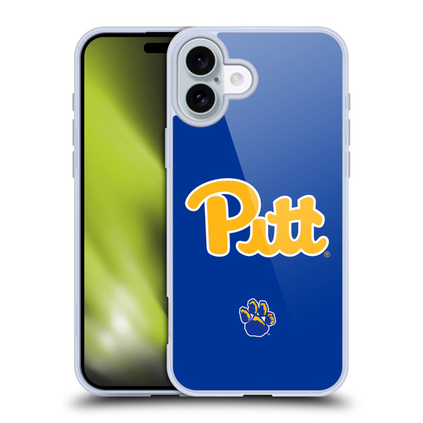 University Of Pittsburgh University Of Pittsburgh Plain Soft Gel Case for Apple iPhone 16 Plus