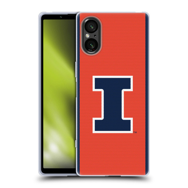 University Of Illinois U Of I University Of Illinois Football Jersey Soft Gel Case for Sony Xperia 5 V 5G