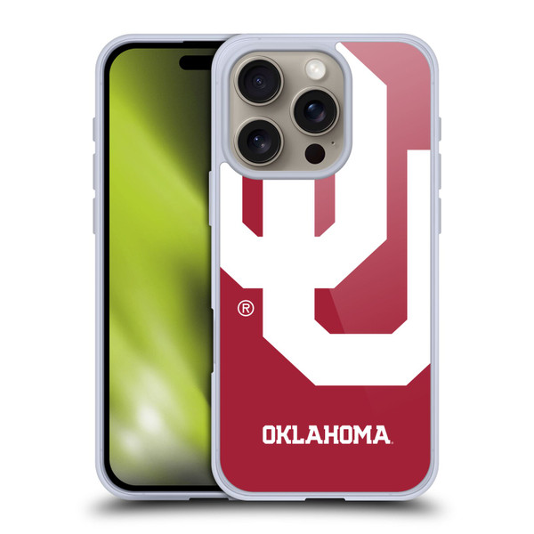 University of Oklahoma OU The University of Oklahoma Oversized Icon Soft Gel Case for Apple iPhone 16 Pro
