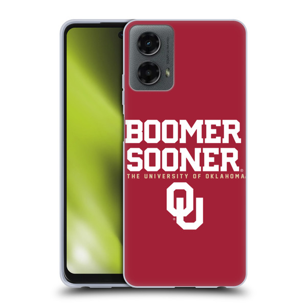 University of Oklahoma OU The University of Oklahoma Boomer Sooner Soft Gel Case for Motorola Moto G (2024)