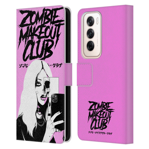 Zombie Makeout Club Art Selfie Skull Leather Book Wallet Case Cover For OPPO Reno12 5G