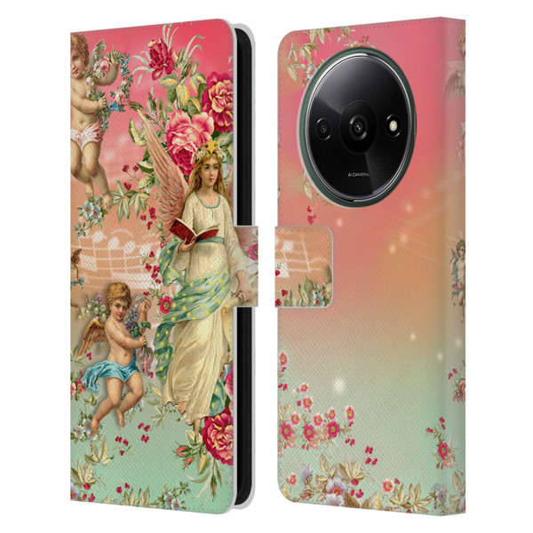 Mark Ashkenazi Florals Angels Leather Book Wallet Case Cover For Xiaomi Redmi A3