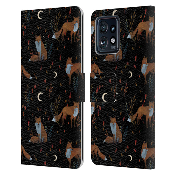 Episodic Drawing Art Foxes Pattern Leather Book Wallet Case Cover For Motorola Moto Edge 40 Pro/Plus 2023