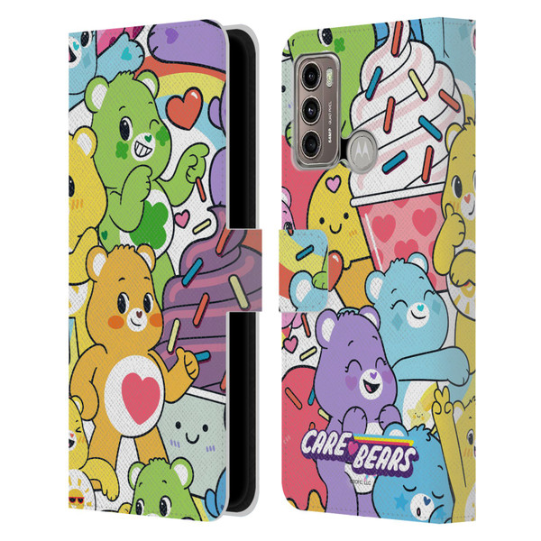Care Bears Sweet And Savory Character Pattern Leather Book Wallet Case Cover For Motorola Moto G60 / Moto G40 Fusion