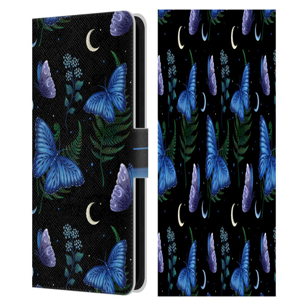 Episodic Drawing Pattern Blue Morpho Butterfly Leather Book Wallet Case Cover For Samsung Galaxy S23 FE 5G
