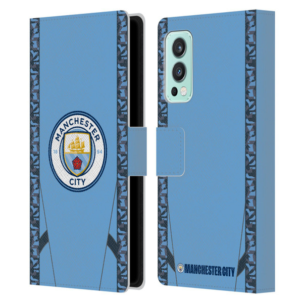Manchester City Man City FC 2024/25 Badge Kit Home Leather Book Wallet Case Cover For OnePlus Nord 2 5G